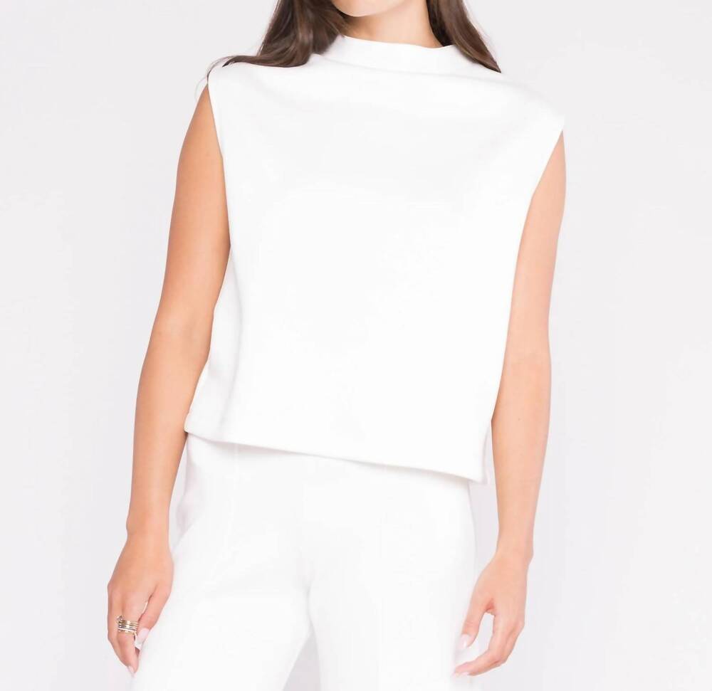 NEW RIPLEY RADER scuba cowl neck top in off-white